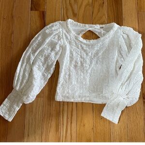FREE PEOPLE Women's Tea Time Off White
Stretch Lace Open Back Top